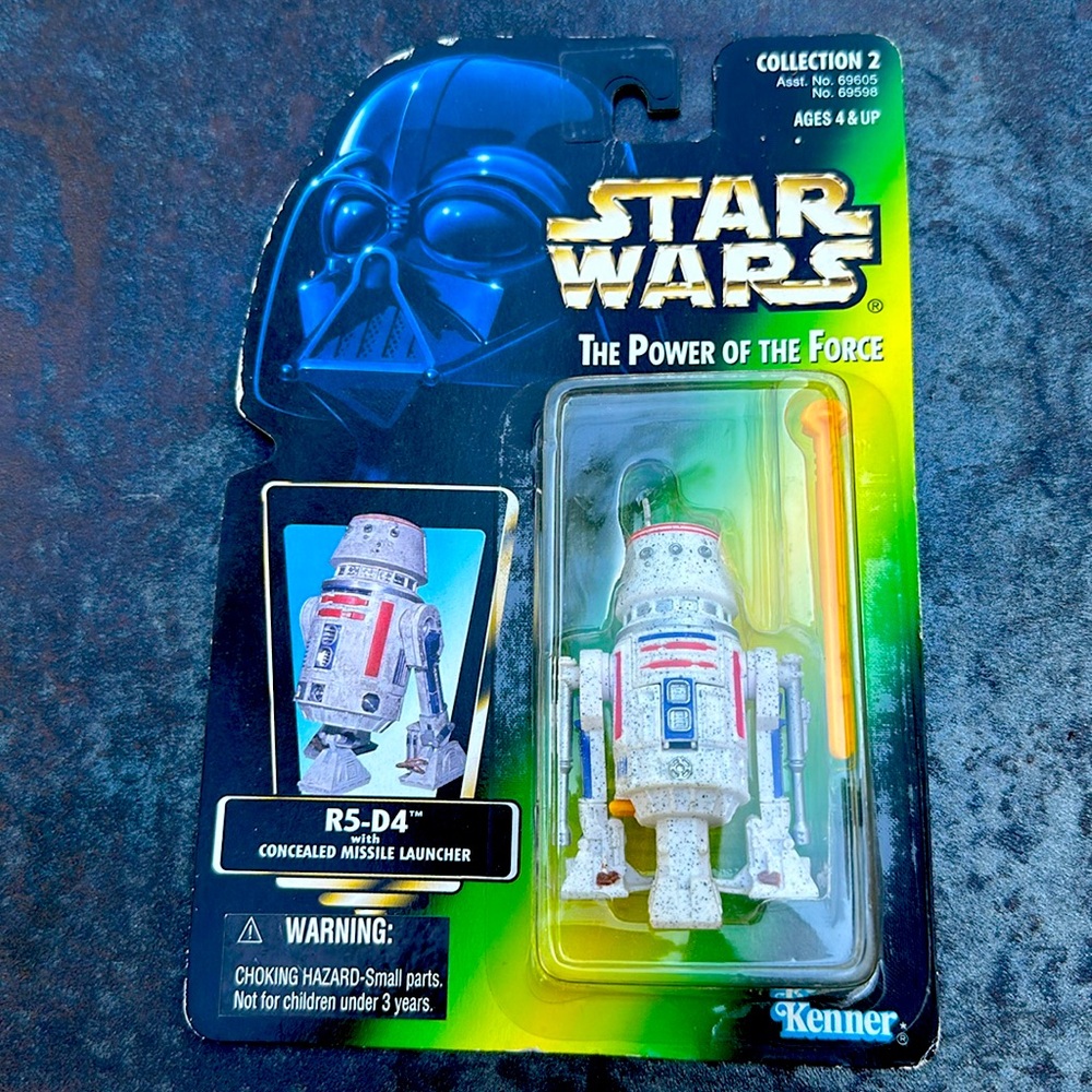 Vintage 1996 Star Wars The Power of the Force R5-D4 action figures